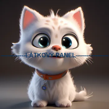 Látkový panel - Kočka - KČ-89 Velikost: 20x20cm, Materiál: Kočárkovina