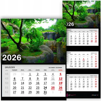 Kalendář Nástěnný Kalendář Trojdílný 2026 VÝHLED NA POLE Do Kanceláře Jako Dárek Vzory