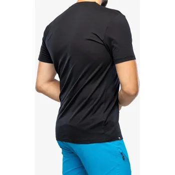 Pánské tričko Cyklistické triko Mons Royale Icon T-Shirt - black/brand lock up