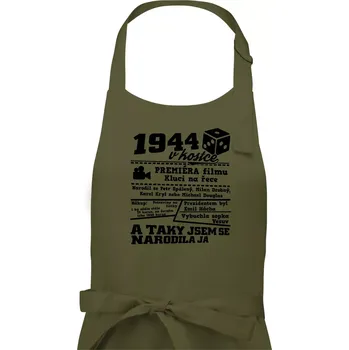 Kuchyňská zástěra 1944 v kostce - Dámská zástěra na vaření - Univerzální velikost ( Khaki )