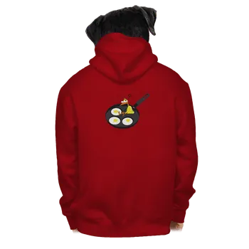 Pánská mikina Bastard Kuře pánská mikina na zip Red