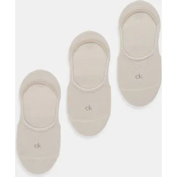 Kotníkové ponožky Calvin Klein 3-pack 701234370 béžová 80X, vel. 39/42
