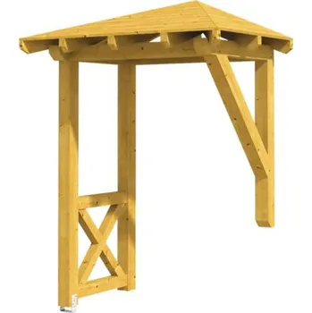 Stříška nad vchodové dveře Vchodová stříška Skanholz Wesel 3, 188x126 cm světlý dub