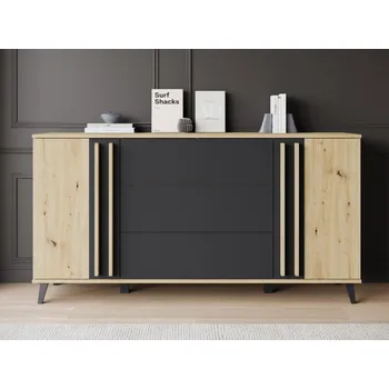 Komoda Komoda Kegalo 150, Barva: dub artisan / grafit černý + dub artisan MIRJAN 5903211434822