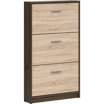 Botník Vysoký botník do předsíně Nepo Plus - Black Red White - BRW Dub Noble-Dub Sonoma 70x121 cm