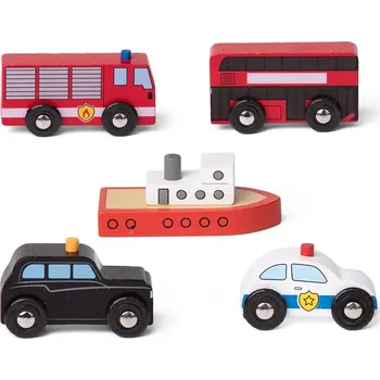 Vláček a vláčkodráha Bigjigs Rail Městská auta