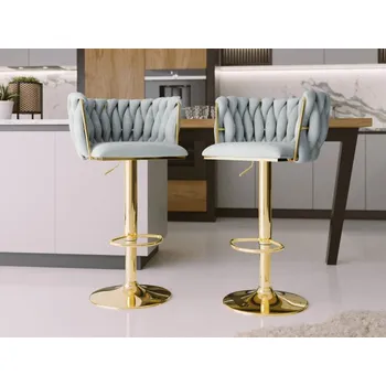 Barová židle Set dvou barových židlí Archie BS-1142, Barva: 82-šedá MIRJAN 5903211338212