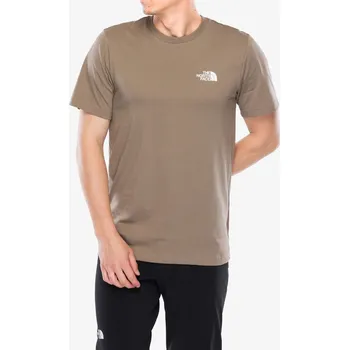Bavlněné tričko The North Face S/S Simple Dome Tee - mocha brown