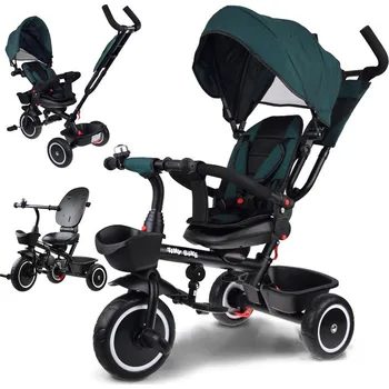 Dětská tříkolka Tiny Bike Dětská tříkolka 3v1 se stříškou Zelená
