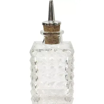 Dávkovač nápoje Dávkovací láhev s výlevkou, hranatá, sklo