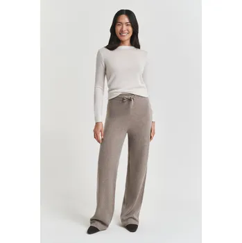 Dámské kalhoty KALHOTY GANT WOOL KNITTED PANTS TAUPE BEIGE