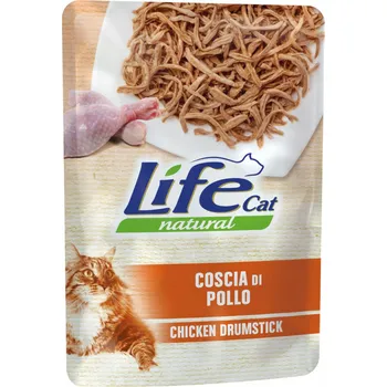Krmivo pro kočku Mokré krmivo pro kočky Life natural cat Kuřecí stehno 70g kapsička