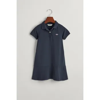 Dívčí šaty ŠATY GANT PIQUE SS FLOUNCE DRESS EVENING BLUE