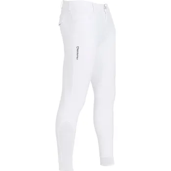 Jezdecké kalhoty EQUESTRO Rajtky Caspar Equestro, s gripem na kolenou, pánské, bílé 40