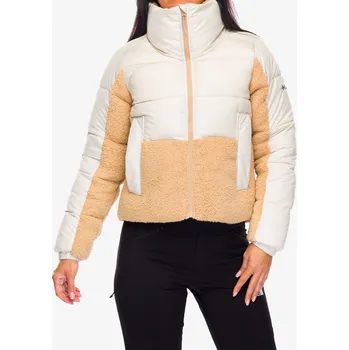 Zateplená bunda dámská Columbia Leadbetter Point II Sherpa Hybrid - dark stone/canoe