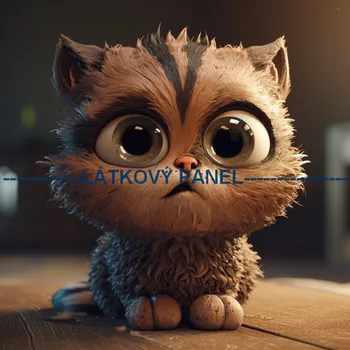 Látkový panel - Kočka - KČ-74 Velikost: 30x30cm, Materiál: Bavlna