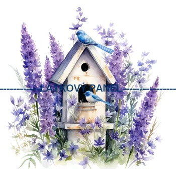 Látkový panel - Levandule - LE-84 Velikost: 35x35cm, Materiál: Teplákovina nepočesaná