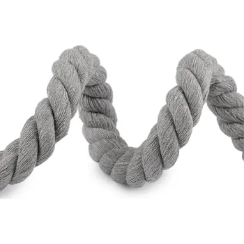 Příze Bavlněná šňůra kroucená Ø20 mm macrame Varianta: 5 šedá, Balení: 1 m