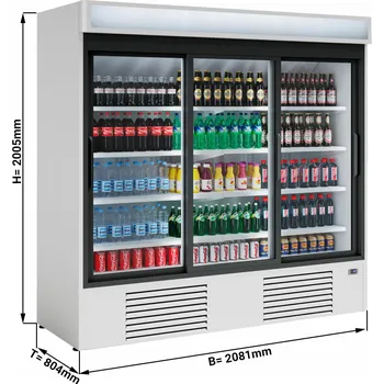 Lednice G.Gastro Lednice na nápoje 2030L - bílá