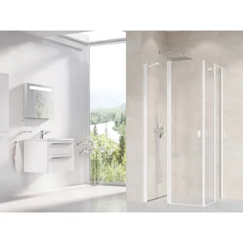 Ravak CRV2 90, bílá matná+transparent