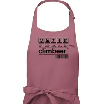 Kuchyňská zástěra Čárový kód - Climbeer - Dámská zástěra na vaření - Univerzální velikost ( Starorůžová )