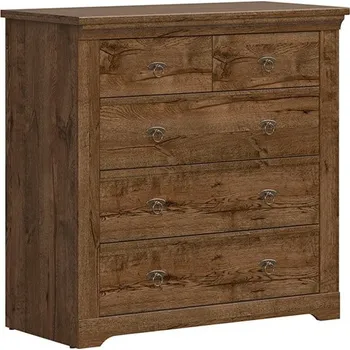 Komoda Komoda Patras - Black Red White - BRW Dub april 93x93 cm