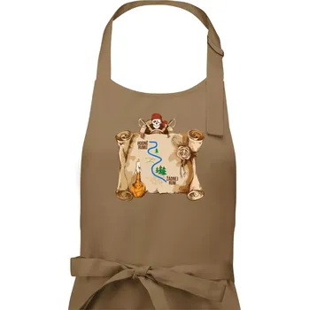 Kuchyňská zástěra Cesta rumu - Pánská zástěra na vaření - Univerzální velikost ( Cappuccino )