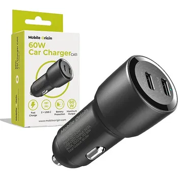 Mobile Origin Car Charger 60W 2 USB-C CA11