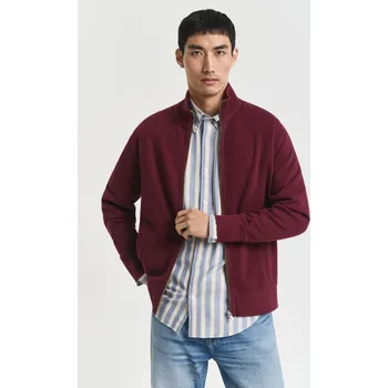 Pánská mikina MIKINA GANT SACKER RIB FULL ZIP CARDIGAN WINTER WINE