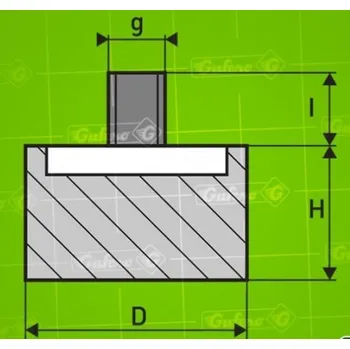 Silentblok nápravy Silentblok D - D25 - H25 - M6/18mm