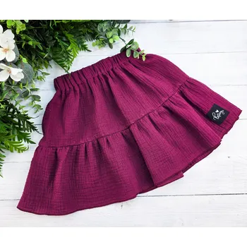 Dívčí sukně Kulišárny Mušelínová sukýnka WINE VELIKOST: 110