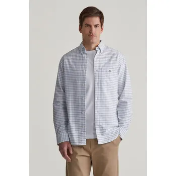Pánská košile KOŠILE GANT REG CLASSIC OXFORD CHECK SHIRT LIGHT BLUE