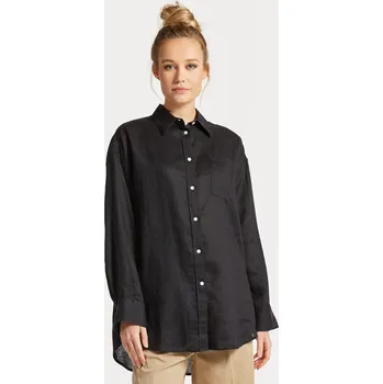 Dámská košile KOŠILE GANT OS LINEN SHIRT EBONY BLACK