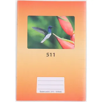 Sešit A5 s 1 pomocnou linkou 10l. (20mm) 511