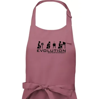 Kuchyňská zástěra Evoluce zábavy - Dámská zástěra na vaření - Univerzální velikost ( Starorůžová )