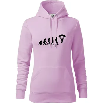 Dámská mikina Evoluce paragliding - Mikina dámská Cape s kapucí - S ( Orchid )