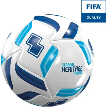 Fotbalový míč ERREA´ ERREA Stream Hybrid Heritage Zápasový-tréninkový míč BARVA: bílá - modrá - azurová, Velikost: 5 – zápasový a tréninkový míč s certifikací FIFA QUALITY