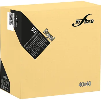 Papírový ubrousek INFIBRA Papírové ubrousky Royal 4vrstvy 40x40cm champagne 50ks