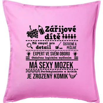 Polštář Narozeniny září - Polštář 50x50 - 50x50 - Pouze potah ( Růžová )