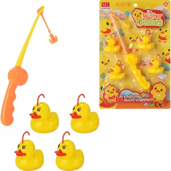 SADA NA LOVENÍ KACHNIČEK S PRUTEM HRAČKA DO VODY DOVEDNOSTNÍ HRA PRO DĚTI