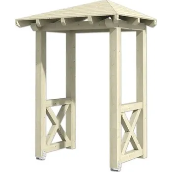 Stříška nad vchodové dveře Vchodová stříška Skanholz Wesel 4, 188x126 cm přírodní