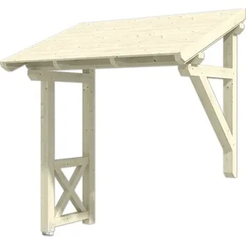 Stříška nad vchodové dveře Vchodová stříška Skanholz Paderborn 3, 242x156 cm přírodní