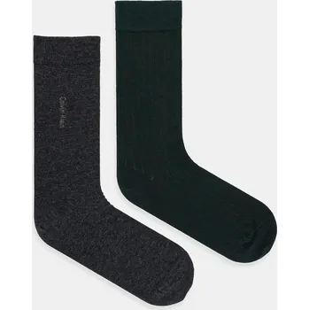 Pánské ponožky Ponožky Calvin Klein 2-pack 701235970 zelená 79X, vel. ONE SIZE