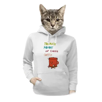 Dámská mikina Bastard Pondělní kafe dámská mikina klokanka White