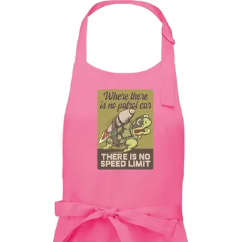 Kuchyňská zástěra Želva na cestách - Dámská zástěra na vaření - Univerzální velikost ( Růžová )