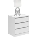 Noční stolek Saturn - Black Red White - BRW Bílá 45x52 cm