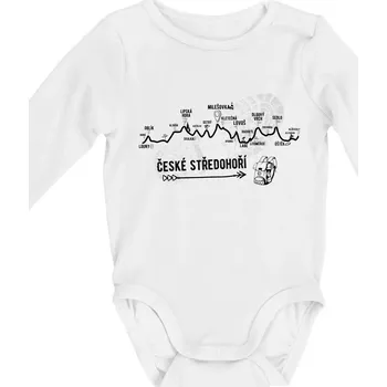 Profil České středohoří - Body kojenecké s dlouhým rukávem - Dlouhý r. 3-6 měs ( Bílá )