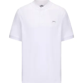 Pánské tričko Slazenger Leisure Henley Polo Short Mens White 2XL