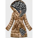 Lehká hnědá dámská zimní bunda se zateplenou kapucí (omdl-019) odstíny hnědé S (36)