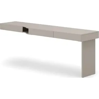 Psací stůl Pravý psací stůl Woow - Lenart Šampaňská/Clay Grey 210x79 cm